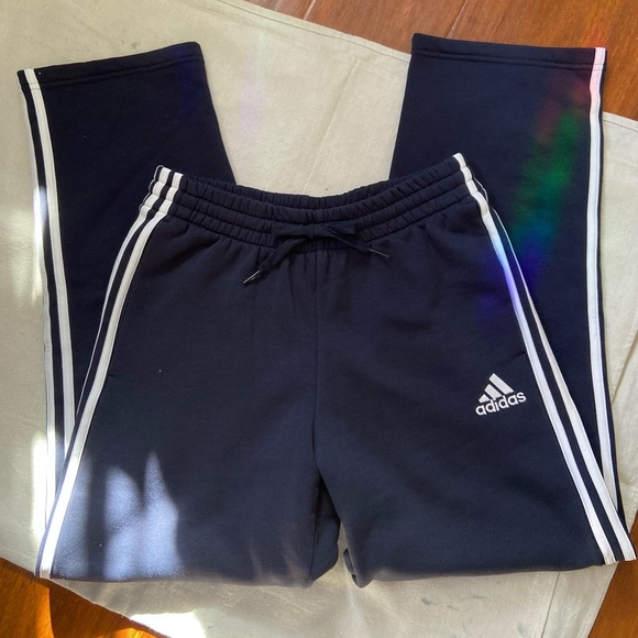 Adidas Fleece Sweatpants Navy - Picture 4 of 8